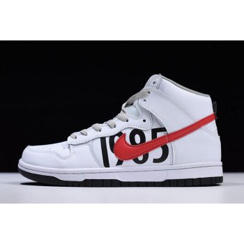 Undefeated x Nike Dunk Lux High White Black-Infrared 826668-160 Shoes
